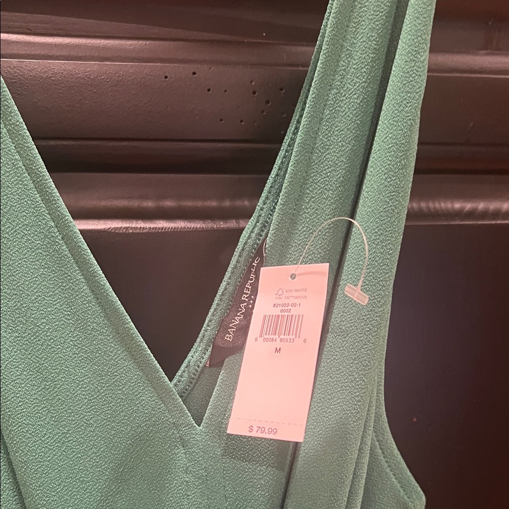 Banana Republic Teal V-Neck Dress